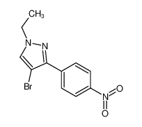 4-溴-1-乙基-3-(4-硝基苯基)-1H-吡唑