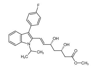 (3S，5R，E)-甲基 7-(3-(4-氟苯基)-1-异丙基-1H-吲哚-2-基)-3，5-二羟基庚-6-烯酸酯