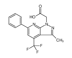 2-(3-甲基-6-苯基-4-(三氟甲基)-1H-吡唑并[3,4-b]吡啶-1-基)乙酸
