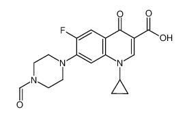 1-环丙基-6-氟-7-(4-甲酰基哌嗪-1-基)-4-氧代-1，4-二氢喹啉-3-羧酸