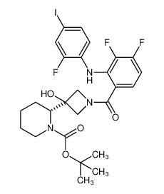 (R)-2-(1-(3，4-二氟-2 - ((2-氟-4-碘苯基)氨基)苯甲酰基)-3-羟基氮杂环丁烷-3-基)哌啶-1-甲酸叔丁酯