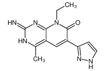2-氨基-8-乙基-4-甲基-6-(1H-吡唑-3-基)吡啶并[2,3-d]嘧啶-7(8H)-酮