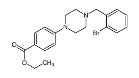 乙基 4-[4-(2-溴苄基)-1-哌嗪基]苯甲酸酯