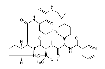 (1S，3aR，6aS)-(2S)-2-环己基-N-(2-吡嗪基羰基)甘氨酰基-3-甲基-L-缬氨酰基-N-[(1R)-1-[2-(环丙基氨基)-2氧代乙酰基]丁基]八氢环戊[c]吡咯-1-甲酰胺