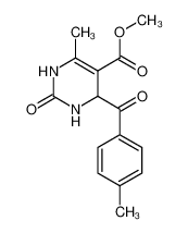 6-甲基-4-(4-甲基苯甲酰基)-2-氧代-1，2，3，4-四氢嘧啶-5-羧酸甲酯