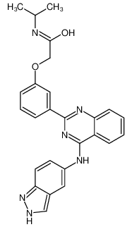 2-[3-[4-[(1H-吲唑-5-基)氨基]喹唑啉-2-基]苯氧基]-N-异丙基乙酰胺