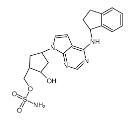 氨基磺酸 [(1S,2S,4R)-4-[4-[[(1S)-2,3-二氢-1H-茚-1-基]氨基]-7H-吡咯并[2,3-d]嘧啶-7-基]-2-羟基环戊基]甲基酯