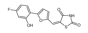 5-[[5-(4-氟-2-羟基苯基)-2-呋喃基]亚甲基]-2,4-噻唑烷二酮