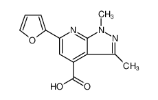 6-(2-呋喃基)-1，3-二甲基-1H-吡唑并[3，4-b]吡啶-4-羧酸