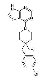 4-[(4-氯苯基)甲基]-1-(7H-吡咯并[2,3-D]嘧啶-4-基)-4-哌啶胺