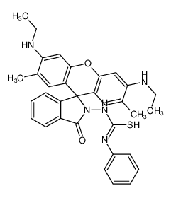 1-(3'，6'-双(乙基氨基)-2'，7'-二甲基-3-氧代螺[异吲哚啉-1，9'-氧杂蒽]-2-基)-3-苯基硫脲