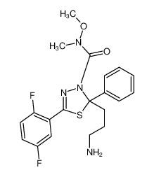 (2S)-2-(3-氨基丙基)-5-(2,5-二氟苯基)-N-甲氧基-N-甲基-2-苯基-1,3,4-噻二唑-3(2H)-甲酰胺