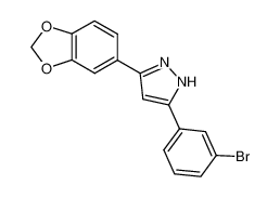 3-(苯并[d][1,3]二氧杂环戊烯-5-基)-5-(3-溴苯基)-1H-吡唑