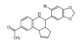 1-((3aR,4S,9bS)-rel-4-(6-溴苯并[d][1,3]二恶英-5-基)-3a,4,5,9b-四氢-3H-环戊烷[c]喹啉-8-基)乙酮