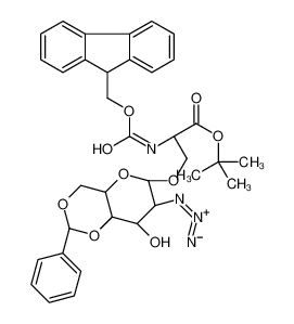 O-(2-叠氮-4,6-O-苯亚甲基-2-脱氧-&alpha;-D-吡喃半乳糖)-N-[(9H-芴-9-基甲氧基)羰基]-L-丝氨酸叔丁酯