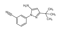3-(5-氨基-3-(叔丁基)-1H-吡唑-1-基)苯甲腈