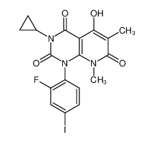 3-环丙基-1-(2-氟-4-碘苯基)-5-羟基-6,8-二甲基吡啶并[2,3-d]嘧啶-2,4,7-(1H,3H,8H)-三酮