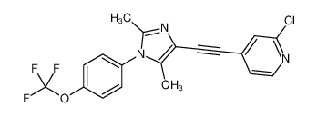 2-氯-4-[[2,5-二甲基-1-[4-(三氟甲氧基)苯基]-1H-咪唑-4-基]乙炔基]吡啶