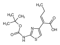 (Z)-2-(2-叔丁氧羰基氨基噻唑-4-基)-2-戊烯酸