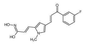 (E)-3-(5-((E)-3-(3-氟苯基)-3-氧代-1-烯-1-基)-1-甲基-1H-吡咯-2-基)-N-羟基丙烯酰胺