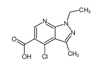 4-氯-1-乙基-3-甲基-1H-吡唑并[3，4-B]吡啶-5-羧酸