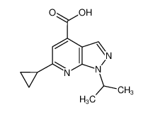 6-环丙基-1-异丙基-1H-吡唑并[3，4-b]吡啶-4-羧酸