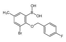 3-溴-2-(4'-氟苄氧基)-5-甲基苯基硼酸