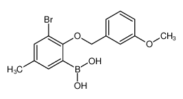 3-溴-5-甲基-2-(3'-甲氧基苄氧基)苯基硼酸