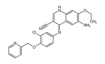6-氨基-4-(3-氯-4-(吡啶-2-取代甲氧基)苯胺)-7-乙氧基喹啉-3-甲腈