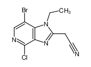 2-(7-溴-4-氯-1-乙基-1H-咪唑并[4，5-c]吡啶-2-基)乙腈