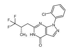 (S)-1-(2-氯苯基)-6-(3，3，3-三氟-2-甲基丙基)-1，7-二氢-4H-吡唑并[3，4-d]嘧啶-4-酮