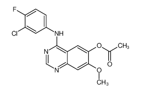 4-(3-氯-4-氟苯氨基)-7-甲氧基喹唑啉-6-醇乙酸酯