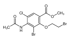 4-(乙酰氨基)-3-溴-2-(2-溴乙氧基)-5-氯苯甲酸甲酯