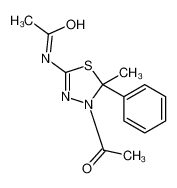 N-(4-乙酰基-4,5-二氢-5-甲基-5-苯基-1,3,4-噻二唑-2-基)乙酰胺