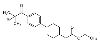 2-(4-(4-(2-溴-2-甲基丙酰基)苯基)环己基)乙酸乙酯