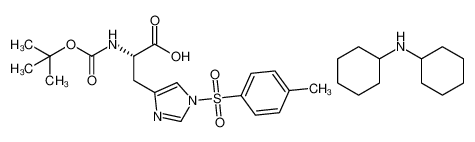 Nalpha-叔丁氧羰基-N-对甲苯磺酰基-L-组氨酸二环己胺盐