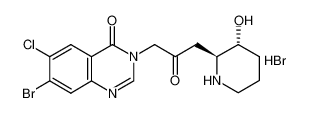 7-溴-6-氯-3-(3-((2S,3R)-rel-3-羟基-2-哌啶基)-丙基-2-酮基]-4(3H)-喹唑啉酮氢溴酸盐
