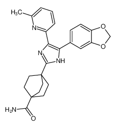 4-(4-(苯并[d][1,3]二氧杂环戊烯-5-基)-5-(6-甲基吡啶-2-基)-1H-咪唑-2-基)二环[2.2.2]辛烷-1-甲酰胺