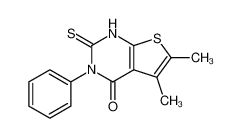 2-巯基-5，6-二甲基-3-苯基噻吩并[2，3-d]嘧啶-4(3H)-酮