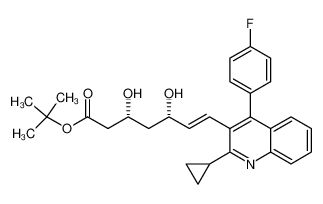 (3R,5S,E)-7-(2-环丙基-4-(4-氟苯基)喹啉-3-基)-3,5-二羟基庚-6-烯酸叔丁酯