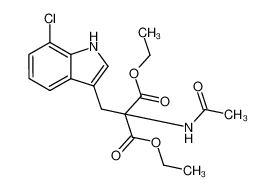 2-乙酰氨基-2 - ((7-氯-1H-吲哚-3-基)甲基)丙二酸二乙酯