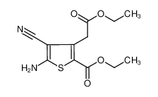 5-氨基-4-氰基-3-(2-乙氧基-2-羧甲基)-2-噻吩甲酸乙酯（雷尼酸锶第二部中间体）