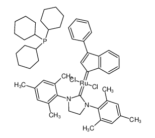 三环己基磷[3-苯基-1H吲哚-1-亚基][1，3-二(2，4，6-三甲苯)-4，5-二氢咪唑]钌(II)二氯化物