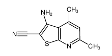 3-氨基-4，6-二甲基噻吩并[2，3-b]吡啶-2-甲腈