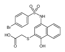 2-((4-(4-溴苯基磺酰氨基)-1-羟基萘-2-基)硫基)乙酸