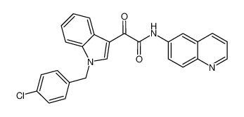 2-(1-(4-氯苄基)-1H-吲哚-3-基)-2-氧代-N-(喹啉-6-基)乙酰胺