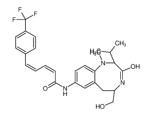 (2E,4E)-N-((2S,5S)-5-(羟甲基)-2-异丙基-1-甲基-3-氧代-1,2,3,4,5,6-六氢苯并[e][1,4]二氮杂环辛烯-8-基)-5-(4-(三氟甲基)苯基_戊-2,4-二烯酰胺