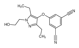 3-氰基-5-[[3,5-二乙基-1-(2-羟基乙基)-1H-吡唑-4-基]氧基]苯腈