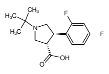 (3S,4R)-1-叔丁基-4-(2,4-二氟苯基)吡咯烷-3-羧酸