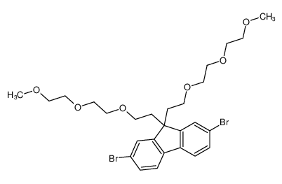 2，7-二溴-9，9-双(2-(2-(2-甲氧基乙氧)乙氧基)乙基)-9H-芴